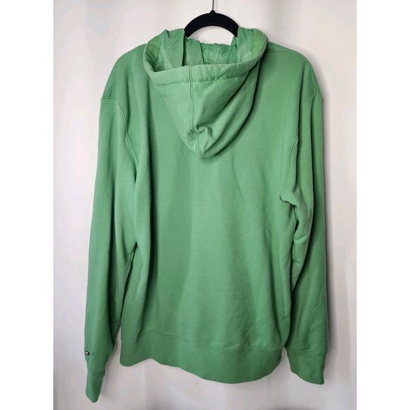 Tommy Hilfiger Men's Big Logo Full Zip Hoodie Size XL Green Navy Letters - Picture 6 of 9